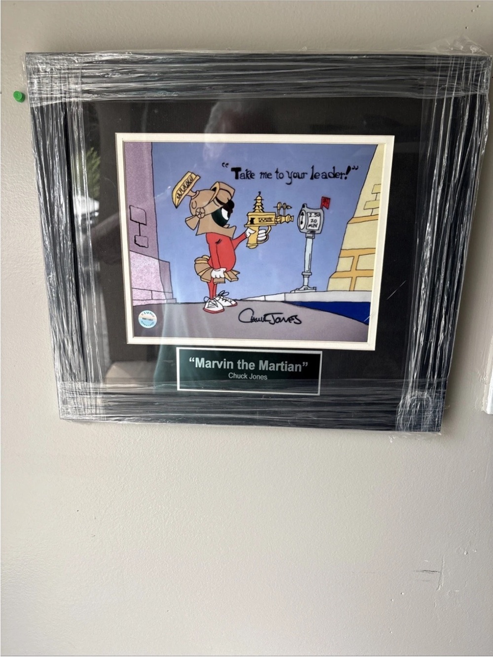 Warner Bros.Marvin the Martian Art Cel - Black, Red, Green, Blue, Purple, Tan